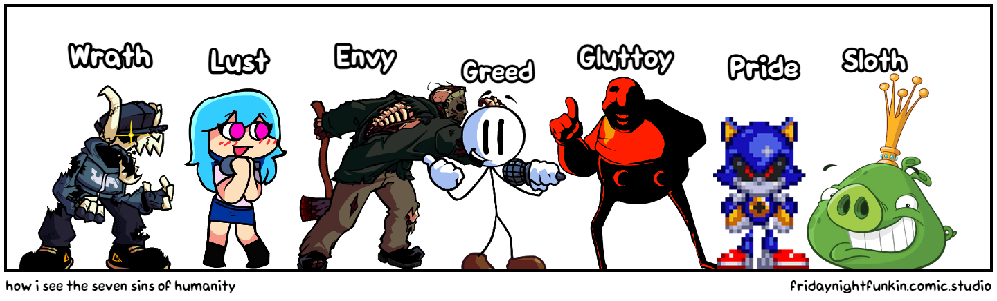 how i see the seven sins of humanity