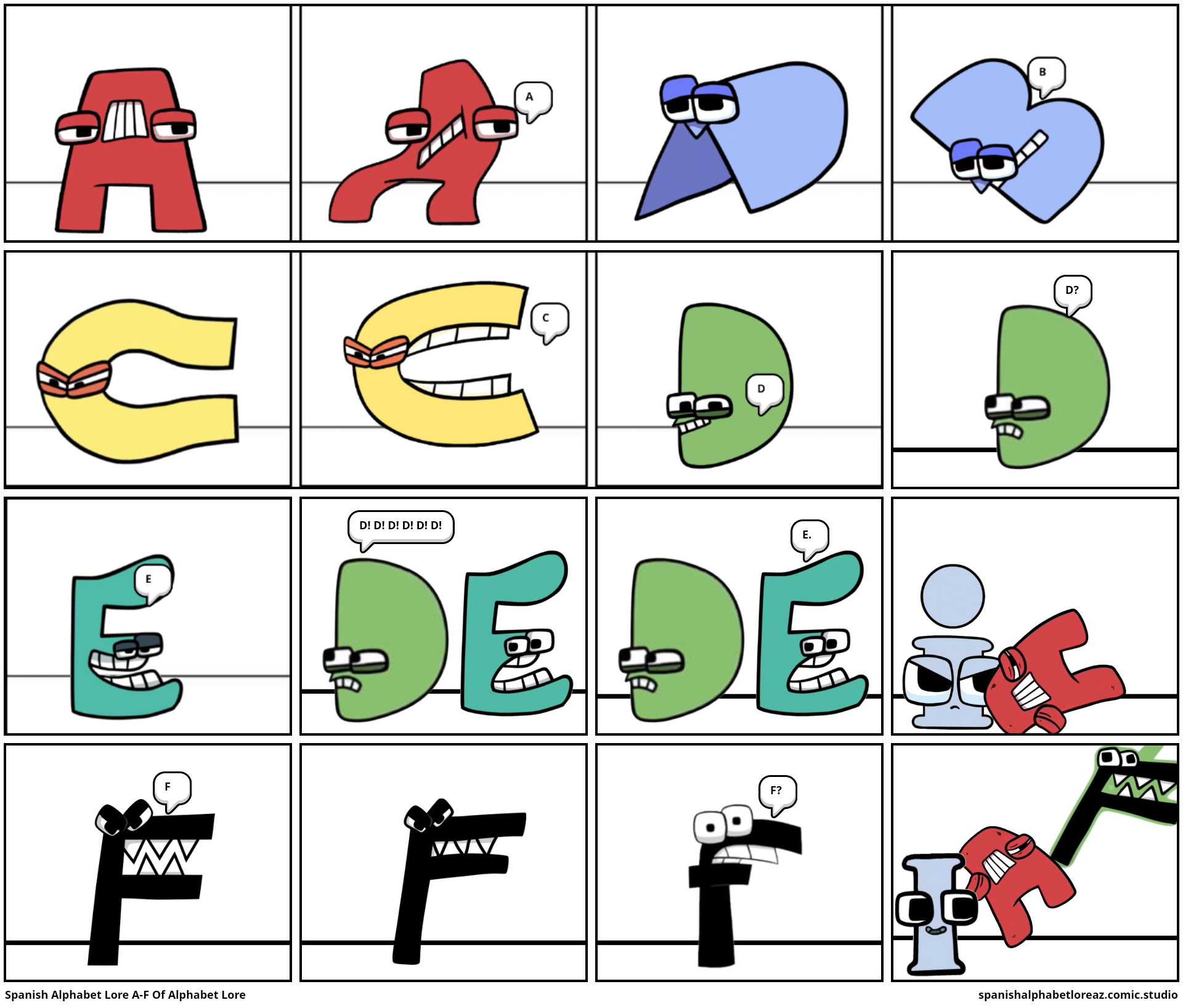 Spanish Alphabet Lore: A-F - Comic Studio