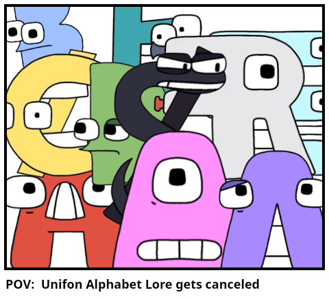 POV:  Unifon Alphabet Lore gets canceled 