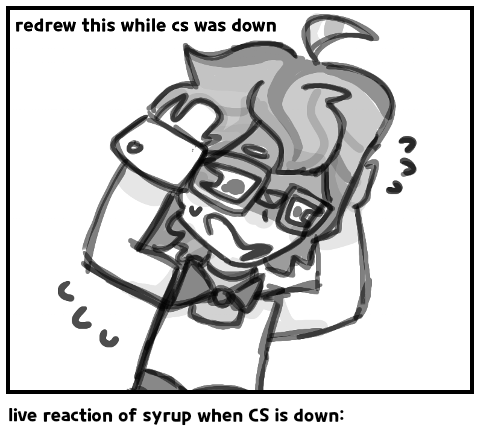 live reaction of syrup when CS is down: