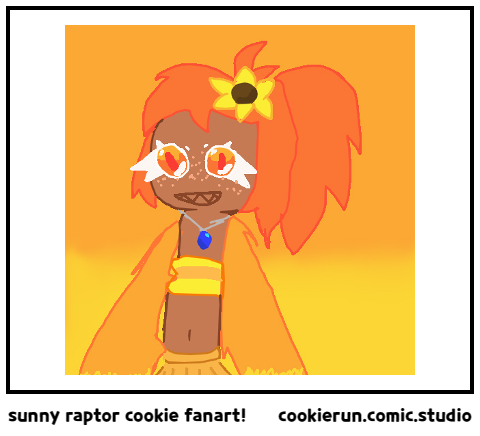 sunny raptor cookie fanart!