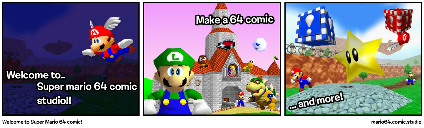 Welcome to Super Mario 64 comic!