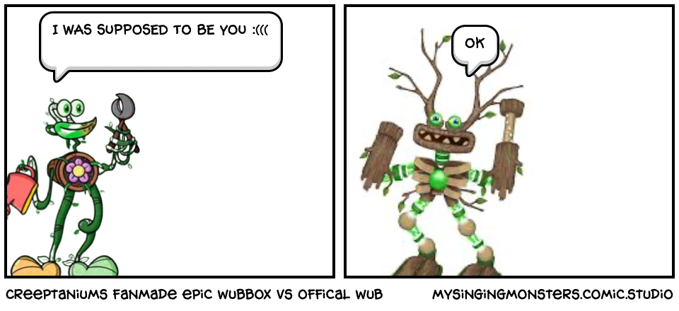 Creeptaniums fanmade epic wubbox vs offical wub