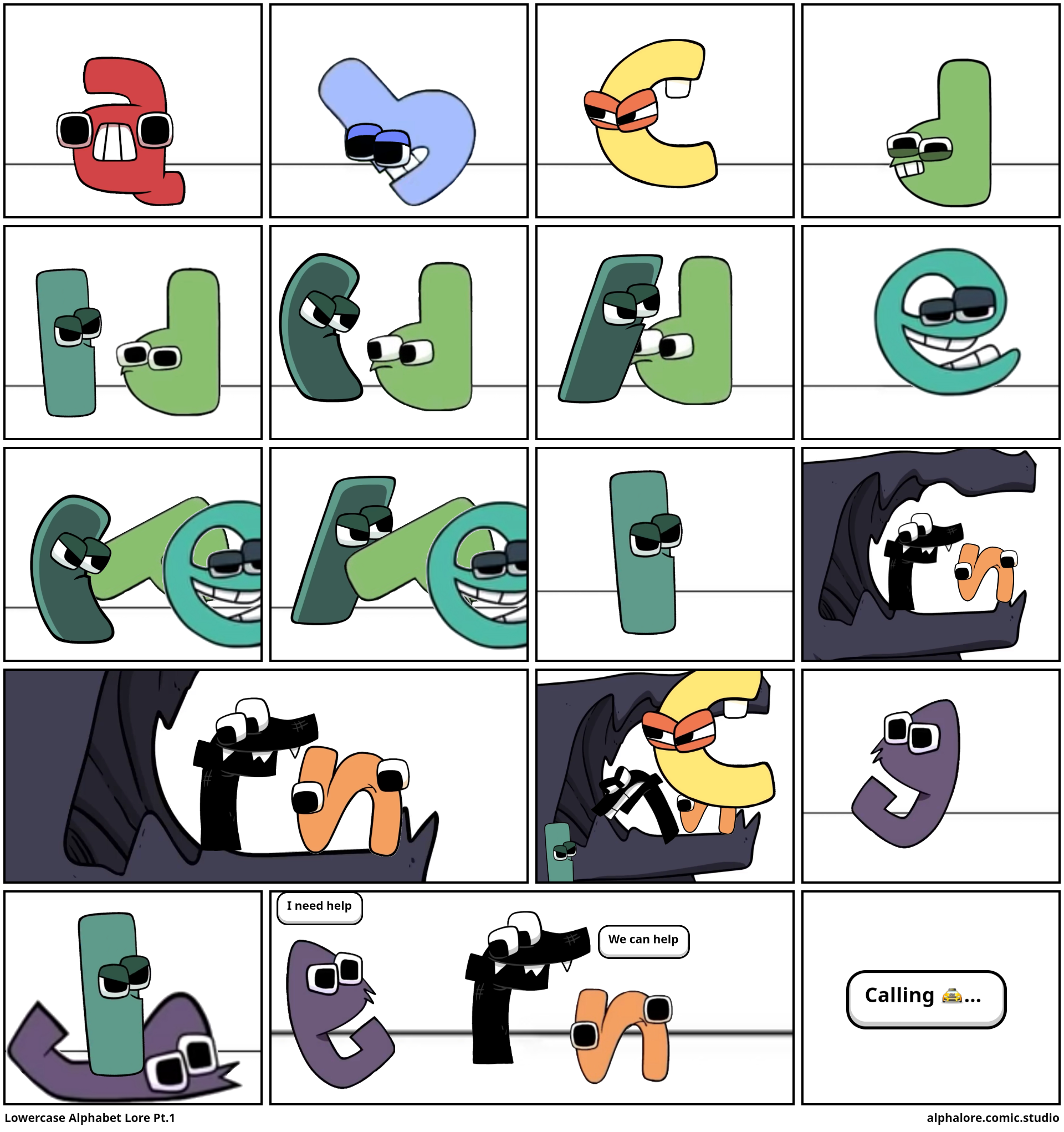 Alphabet Lore Lowercase Comic Studio - make comics & memes with Alphabet  Lore Lowercase characters