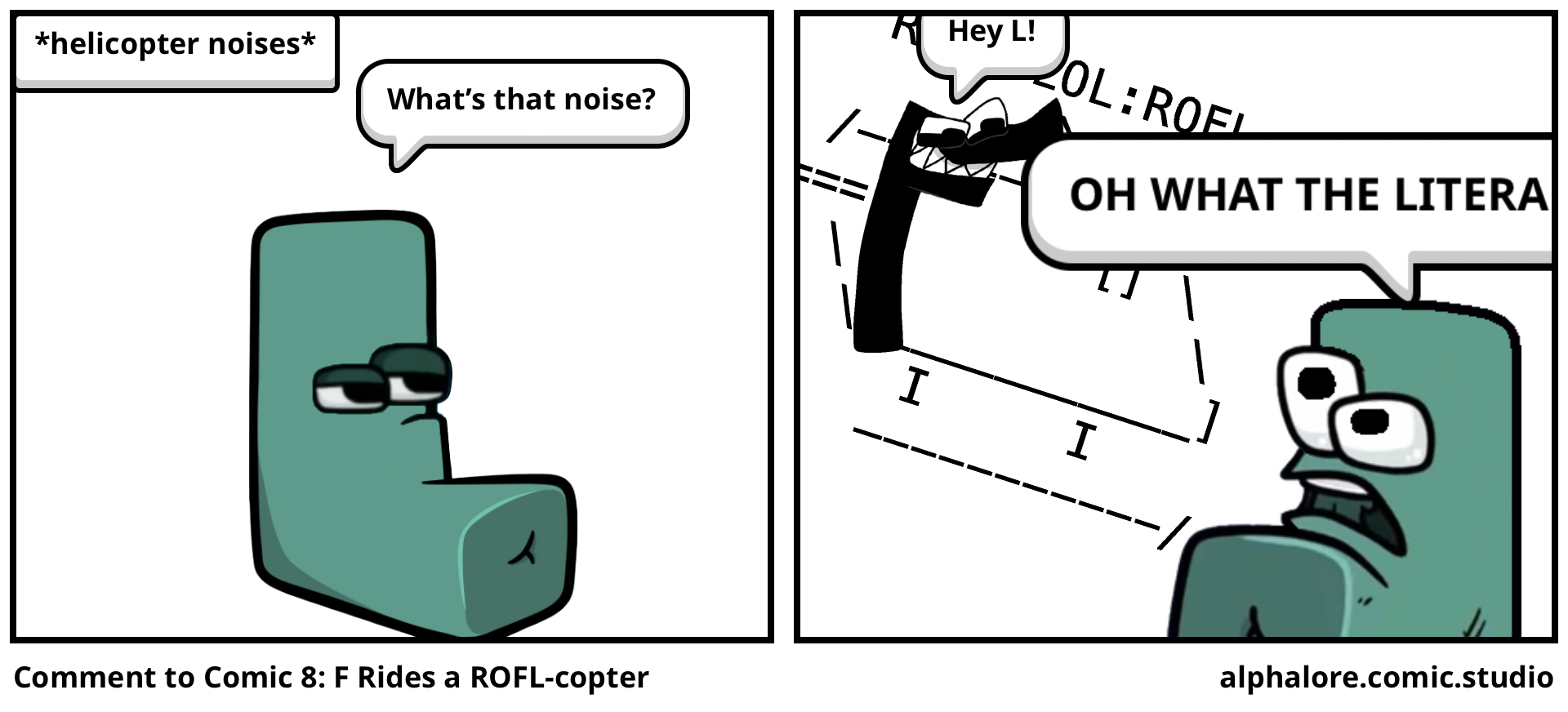 Comment to Comic 8: F Rides a ROFL-copter
