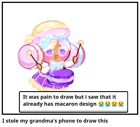 I stole my grandma's phone to draw this