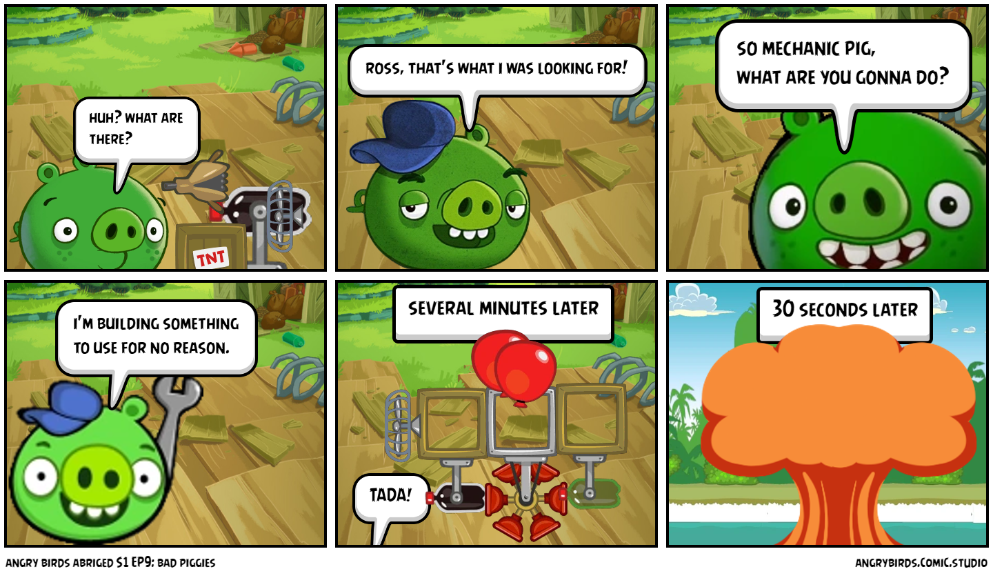 angry birds abriged S1 EP9: bad piggies