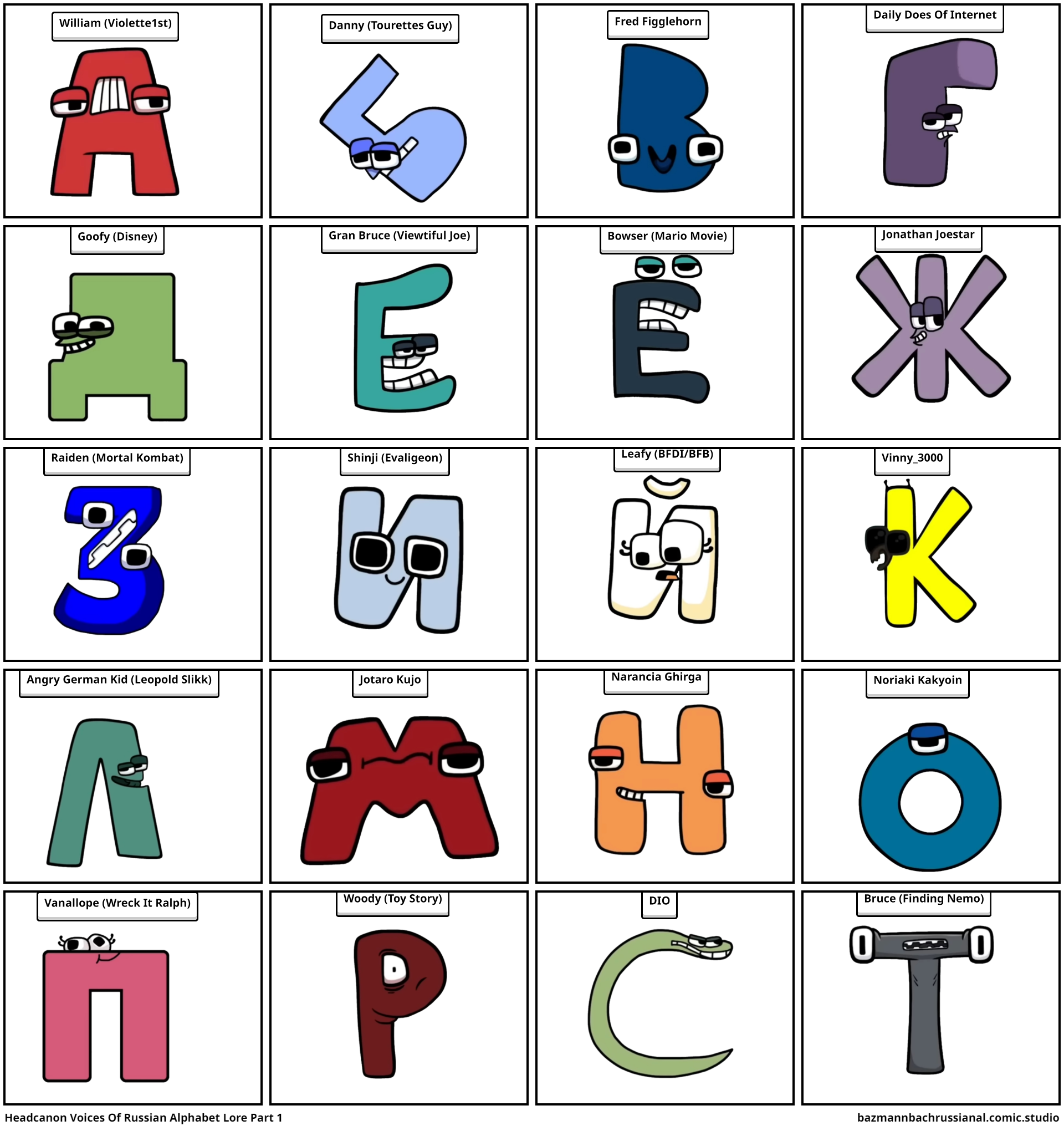 Russian alphabet lore band 1 