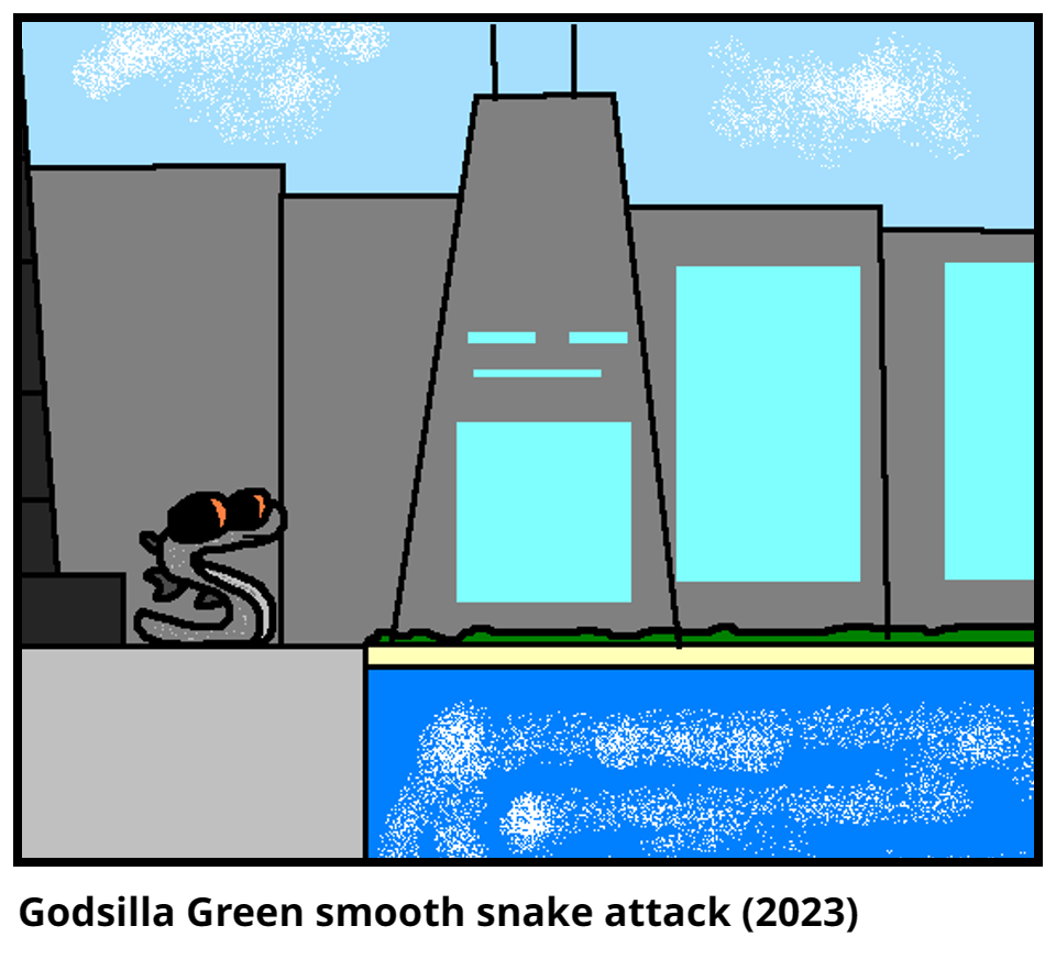 Godsilla Green smooth snake attack (2023)