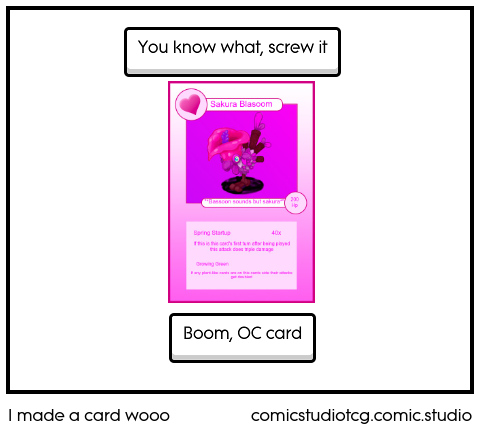 I made a card wooo