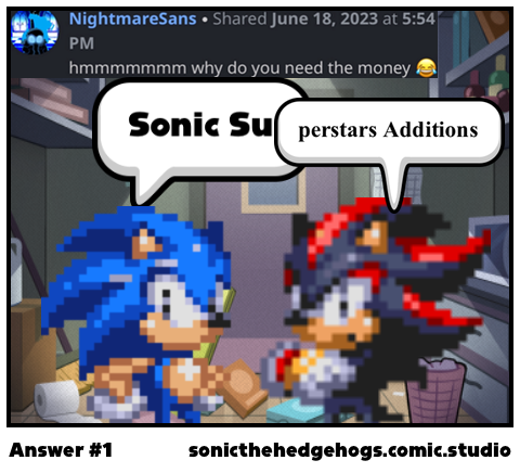 Sonic And Shadow QNA - Comic Studio