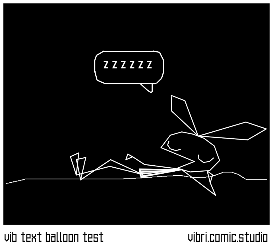vib text balloon test