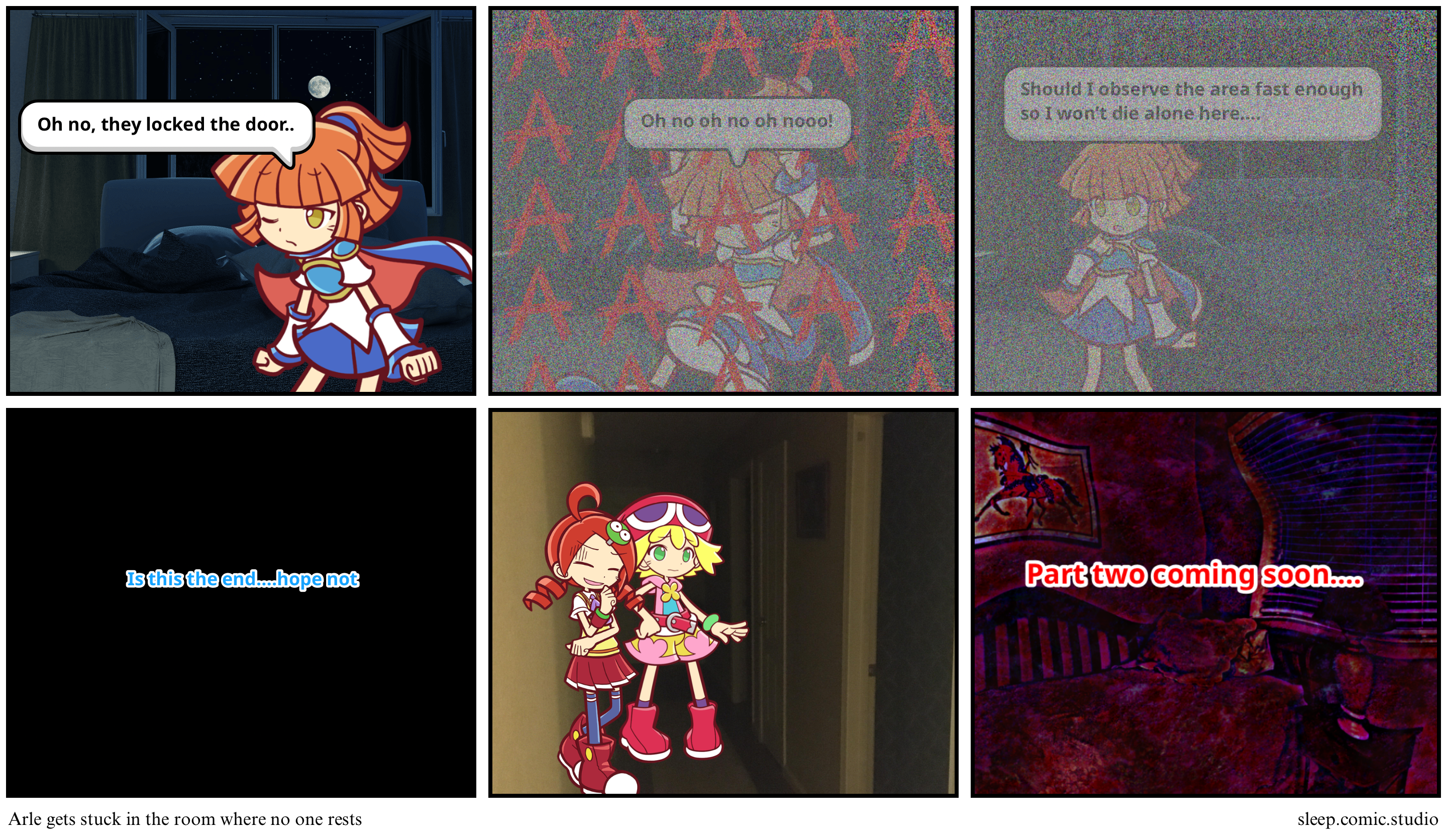 Arle gets stuck in the room where no one rests