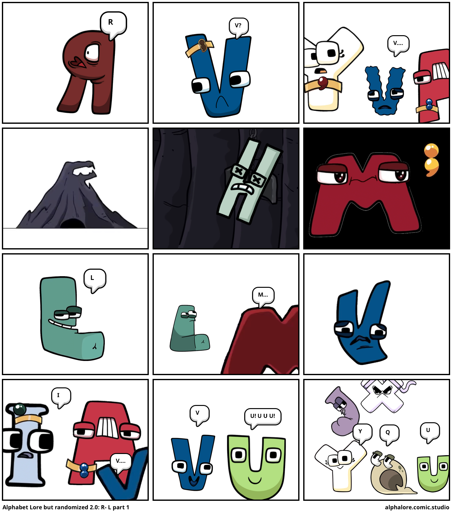 Lowercase alphabet lore part 1 friends! - Comic Studio