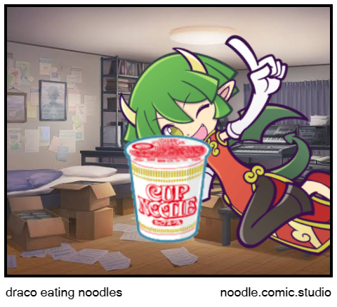 draco eating noodles