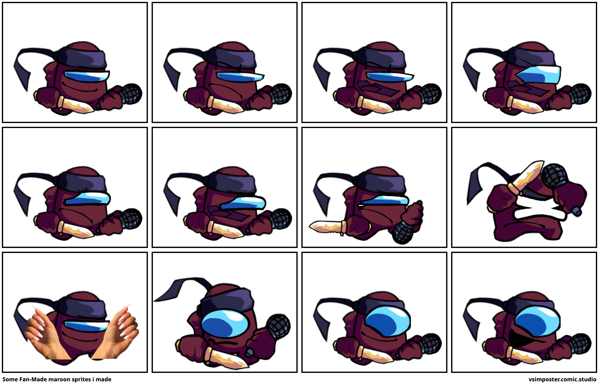 Some Fan-Made maroon sprites i made