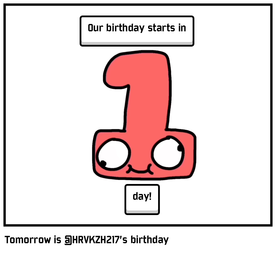 Tomorrow is @HRVKZH217’s birthday