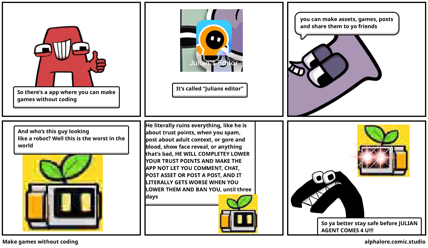 Make games without coding - Comic Studio