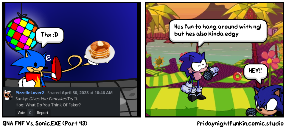 I found you, faker! Sonic VS Sonic.EXE (Promotional Comic VS
