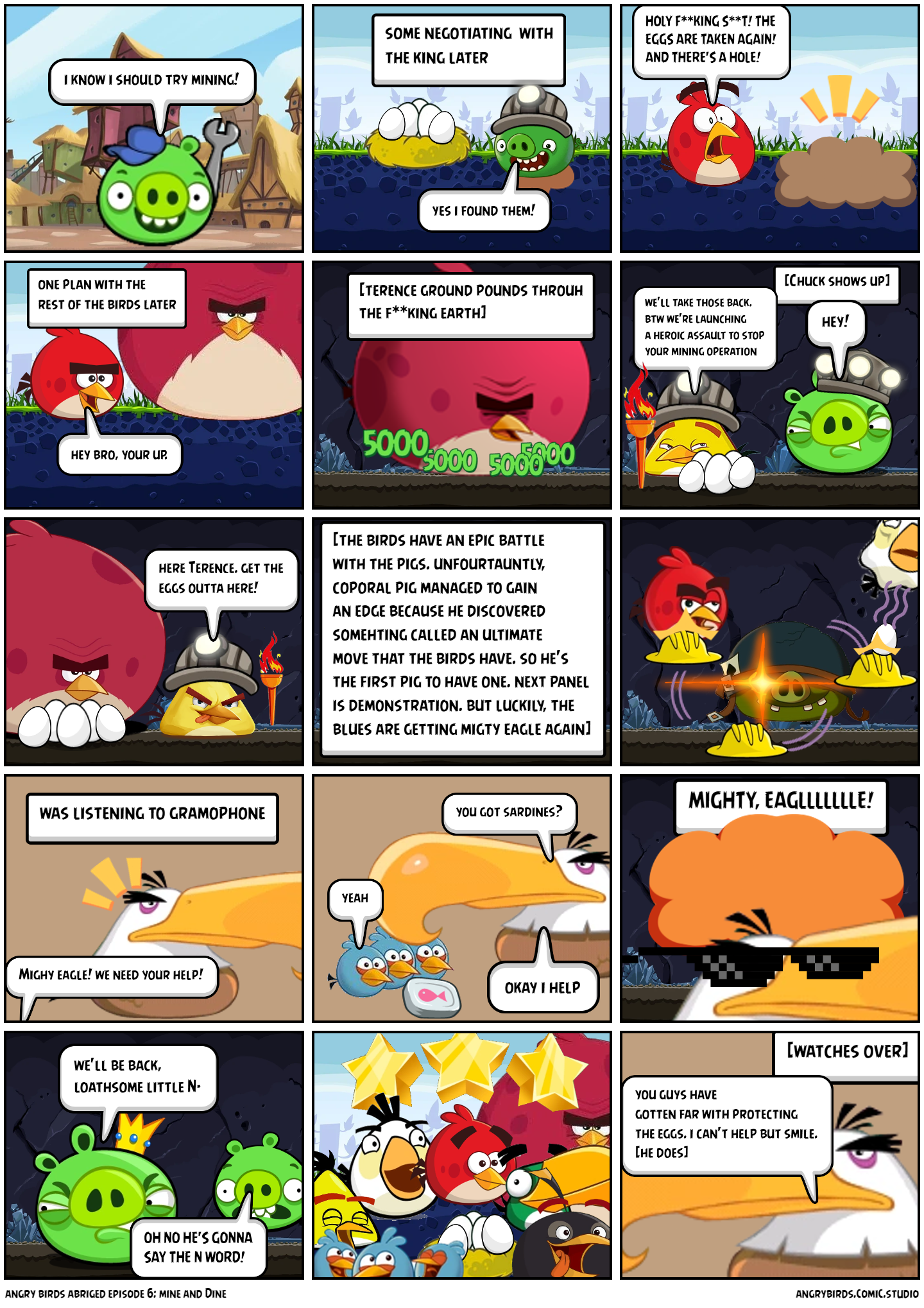 angry birds abriged episode 6: mine and Dine
