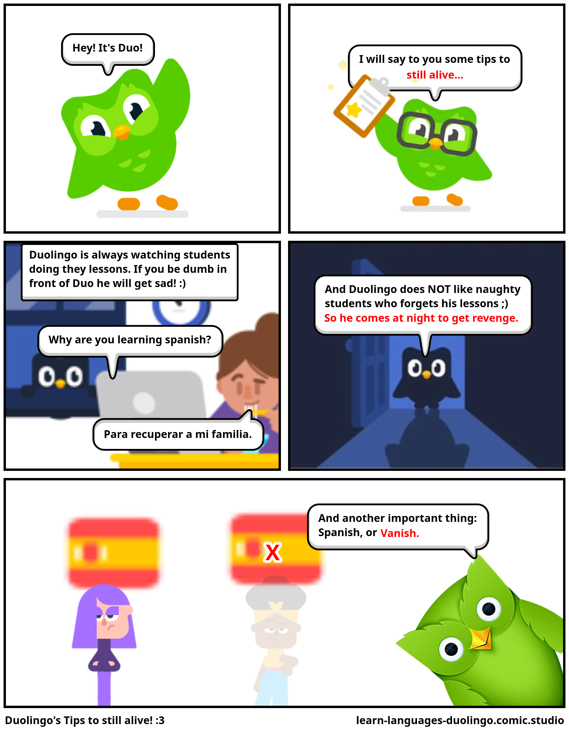 Duolingo's Tips to still alive! :3