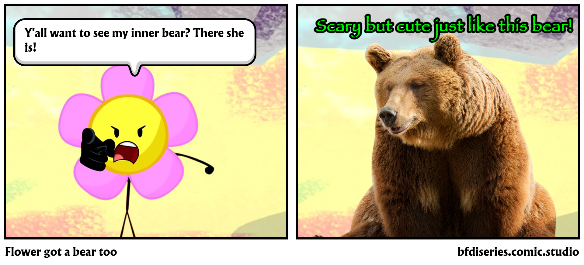 Flower got a bear too