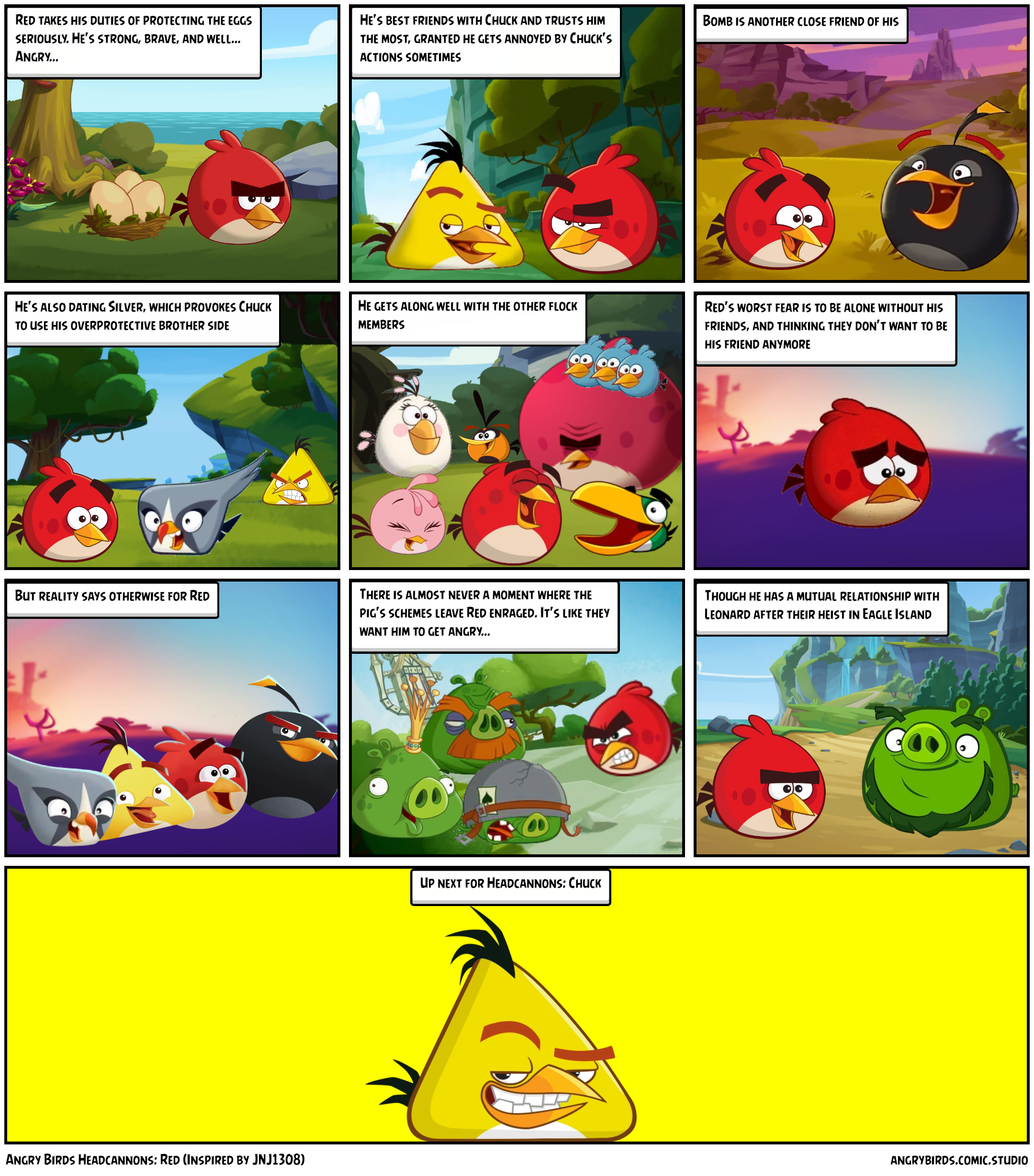 Angry Birds Headcannons: Red (Inspired by JNJ1308)