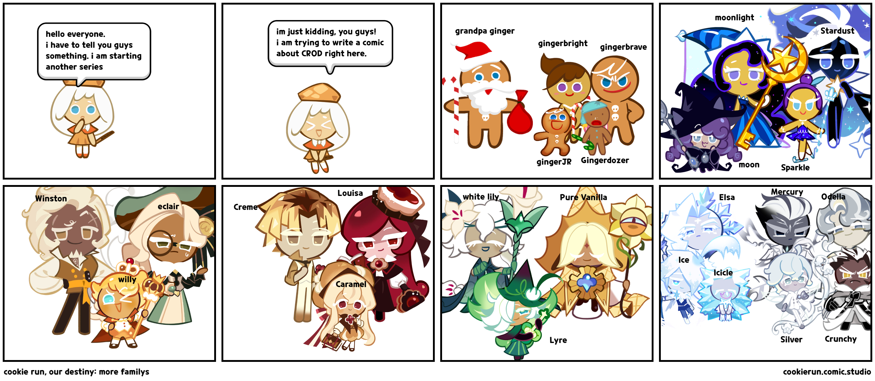 cookie run, our destiny: more familys
