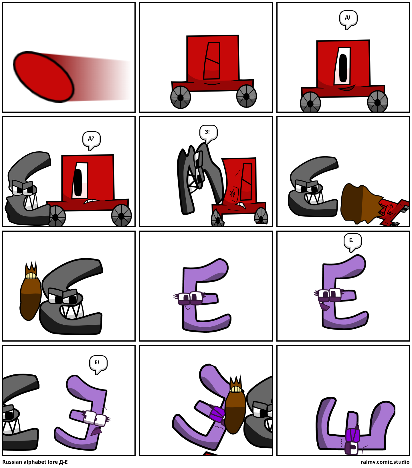 alphabet lore but comic day 1.5:Ë and ë (Russian E) : r
