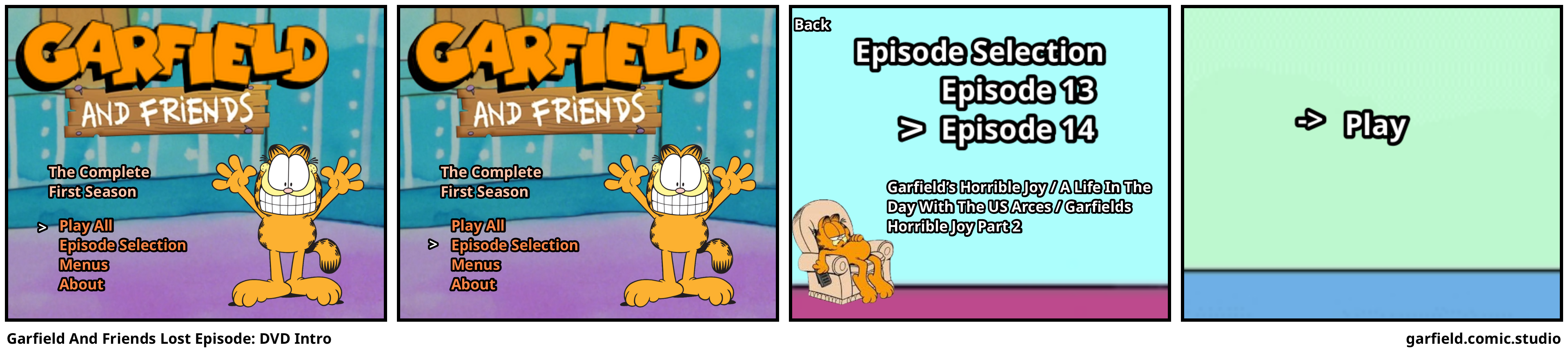 Garfield And Friends Lost Episode: DVD Intro