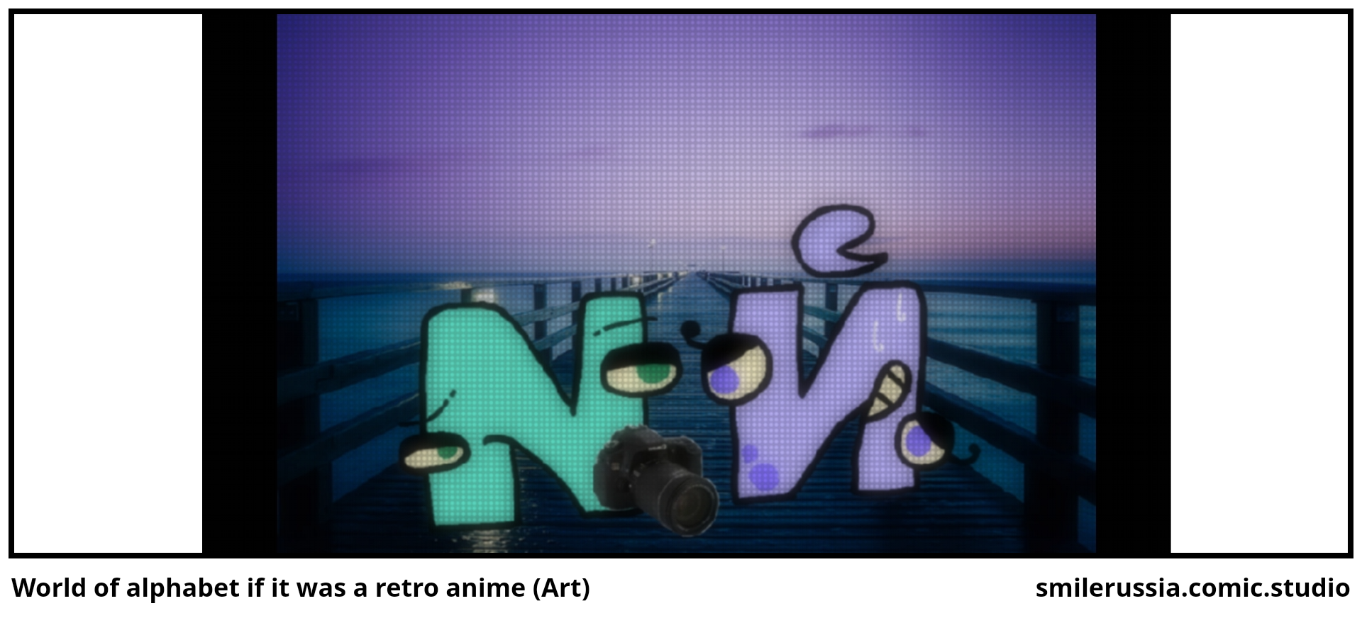World of alphabet if it was a retro anime (Art) 