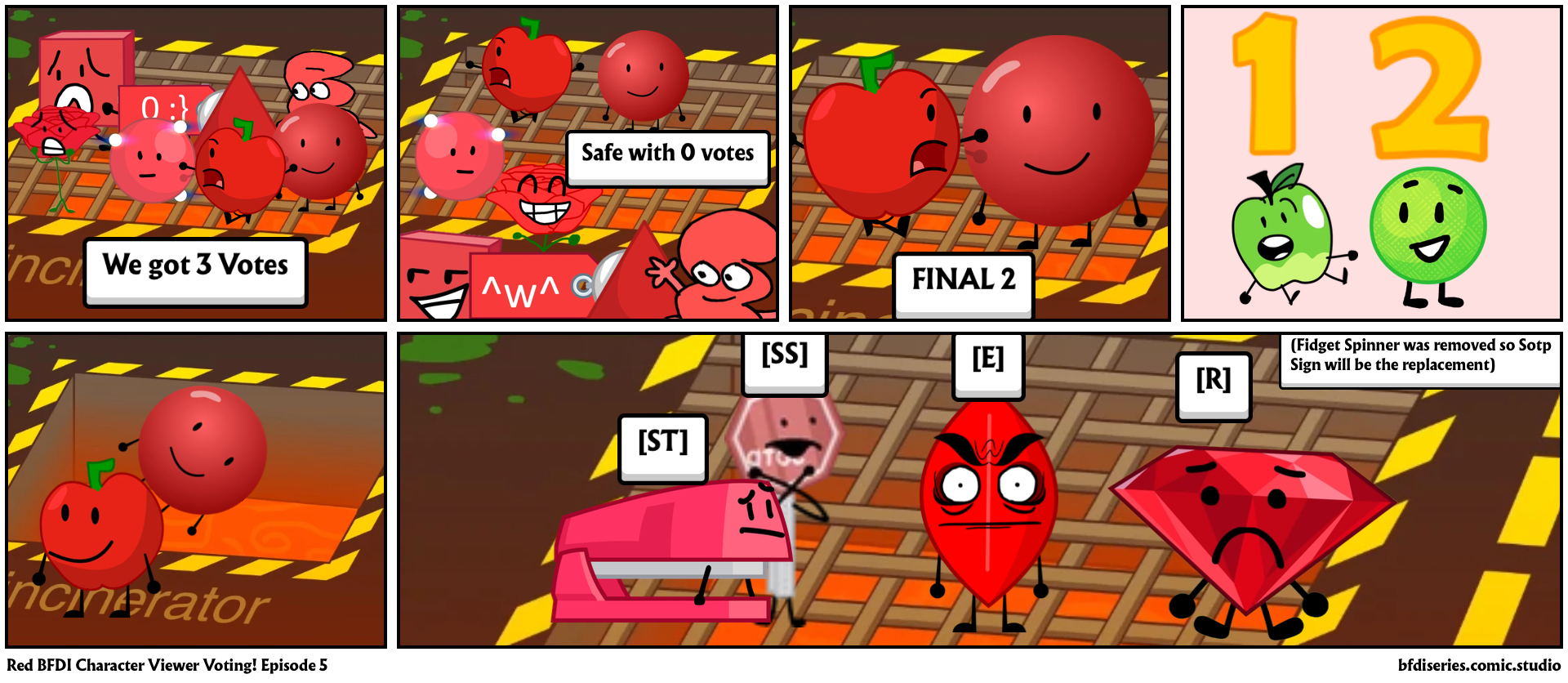 Red BFDI Character Viewer Voting! Episode 5