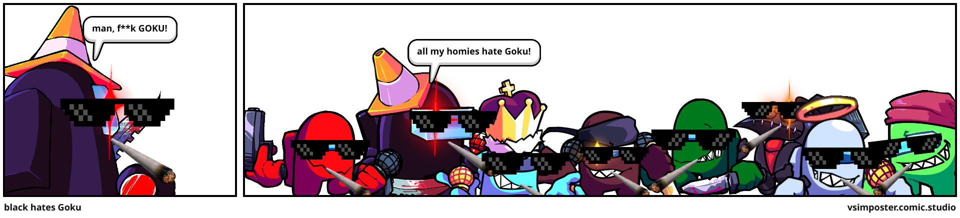black hates Goku