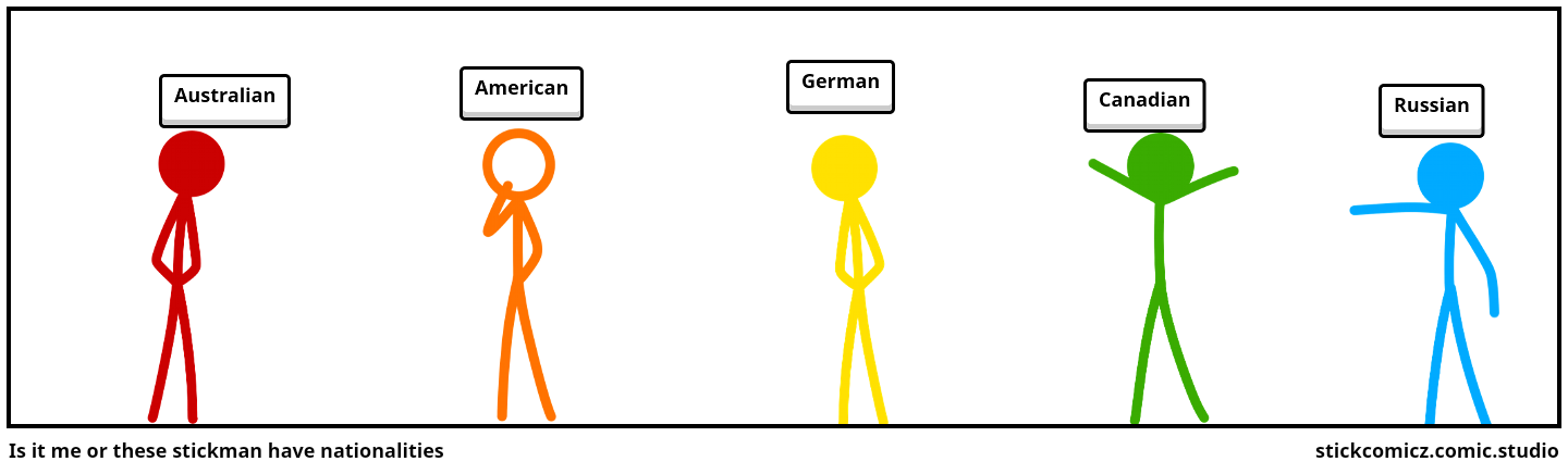 Is it me or these stickman have nationalities