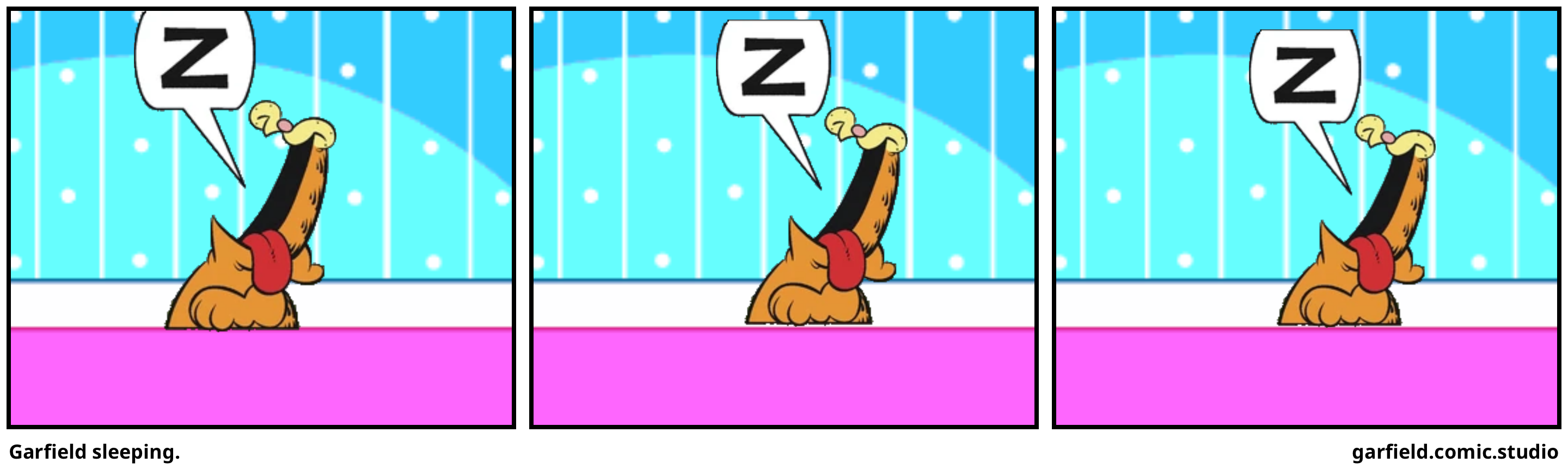 Garfield sleeping.