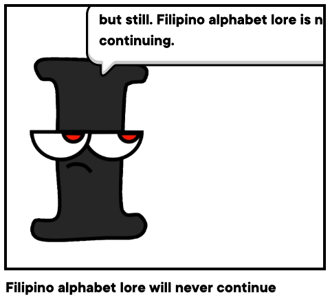 Filipino alphabet lore will never continue