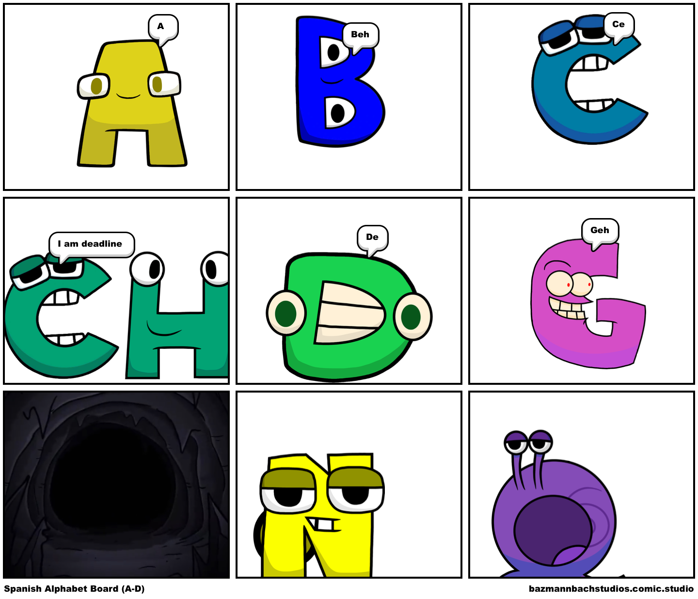 ORIGINAL vs NEW Spanish Alphabet Lore (by BazMannBach Studios