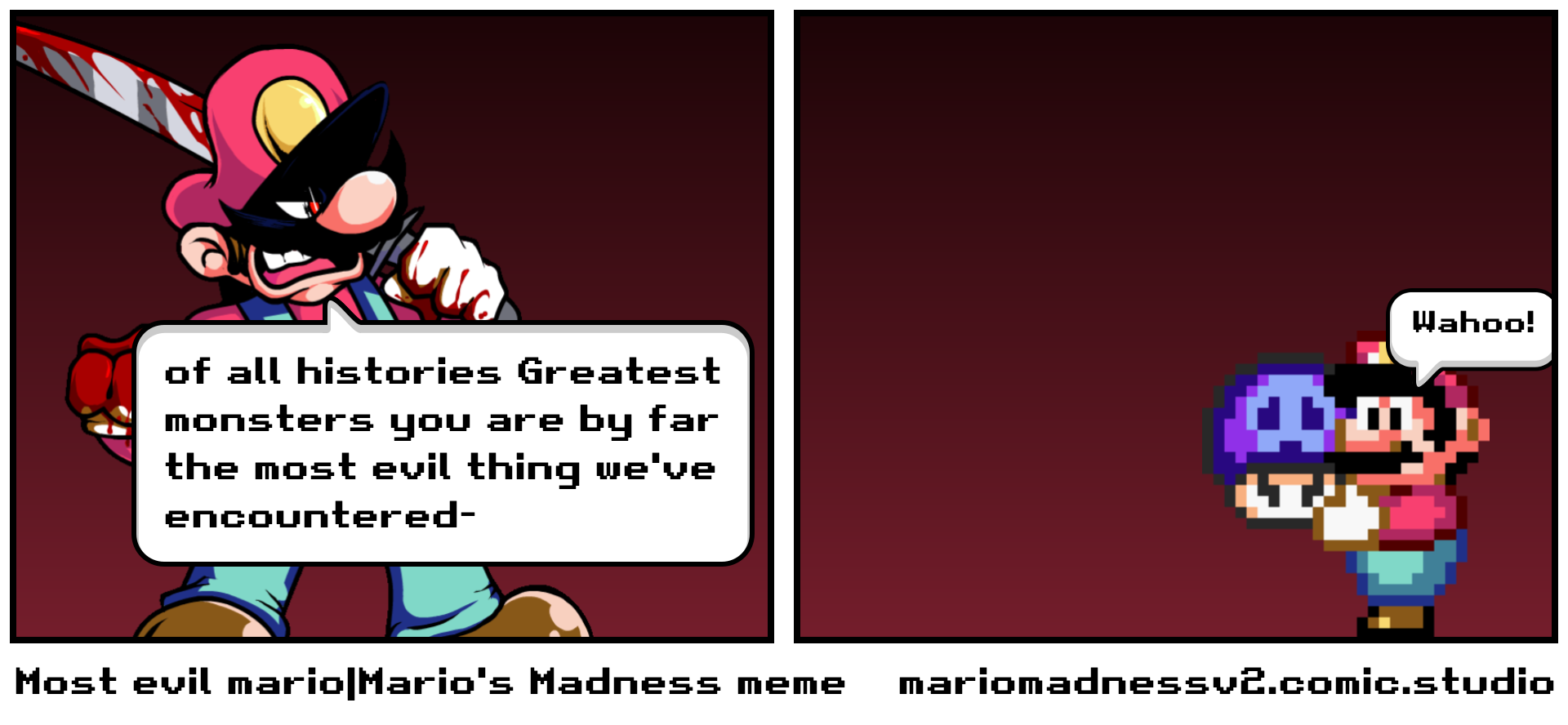 Most evil mario|Mario's Madness meme
