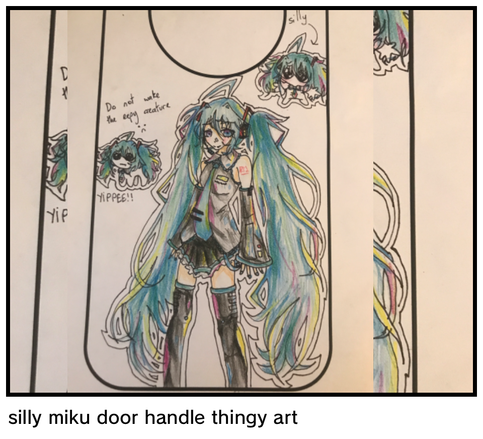 silly miku door handle thingy art