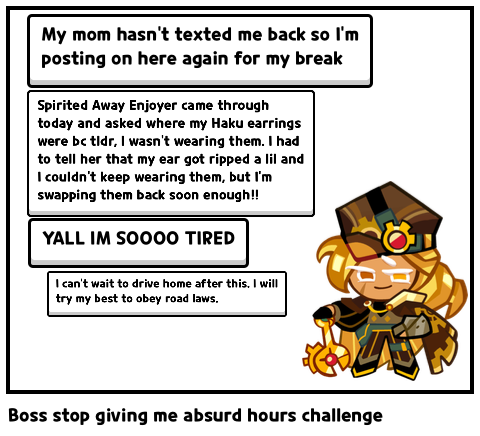 Boss stop giving me absurd hours challenge