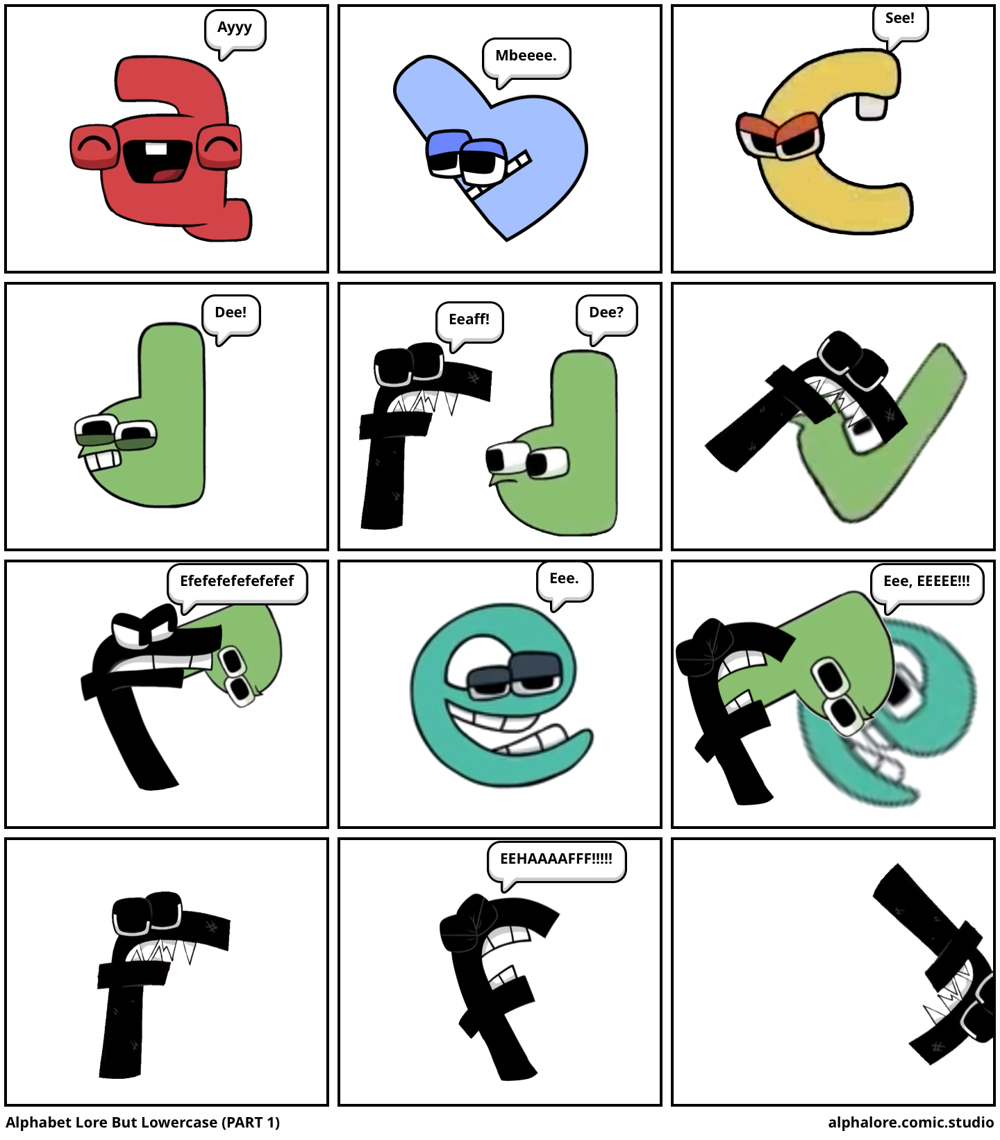 Random Alphabet Lore Stuff 1 (lowercase ñ) - Comic Studio