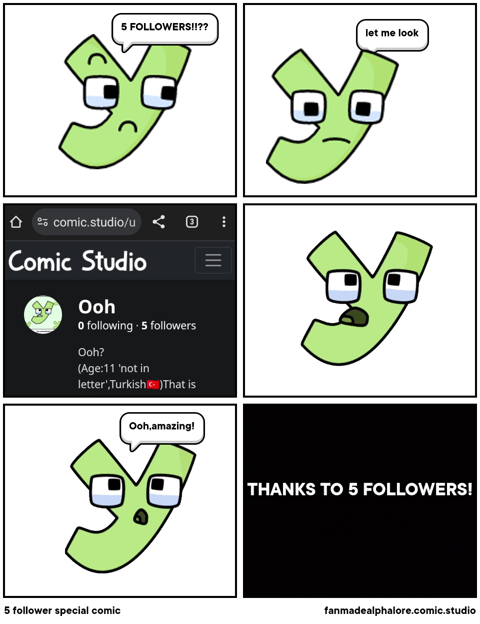 5 follower special comic