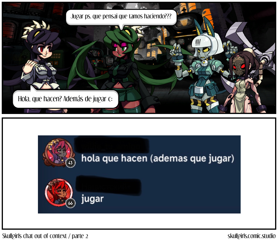 Skullgirls chat out of context / parte 2