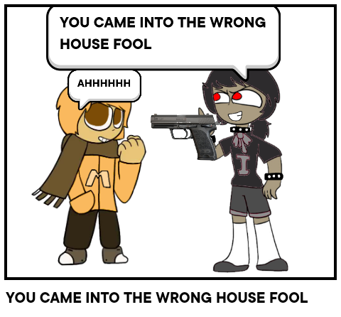 YOU CAME INTO THE WRONG HOUSE FOOL