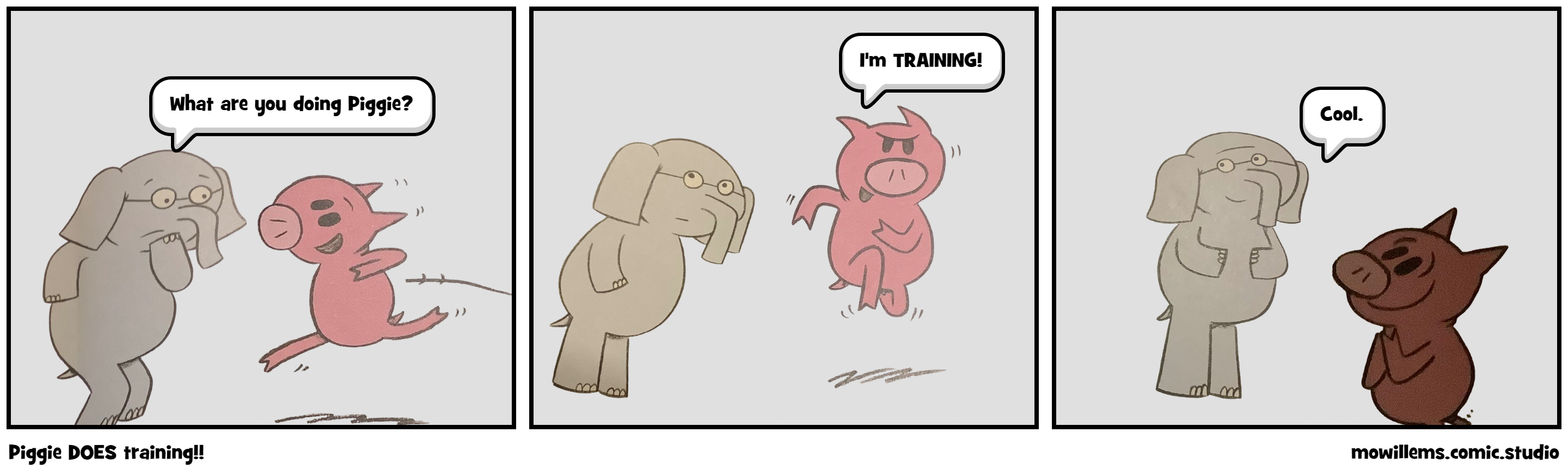Piggie DOES training!!
