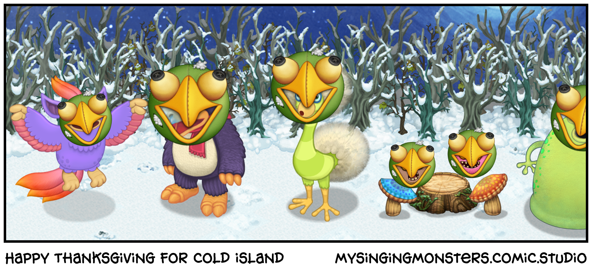 Happy Thanksgiving for cold island