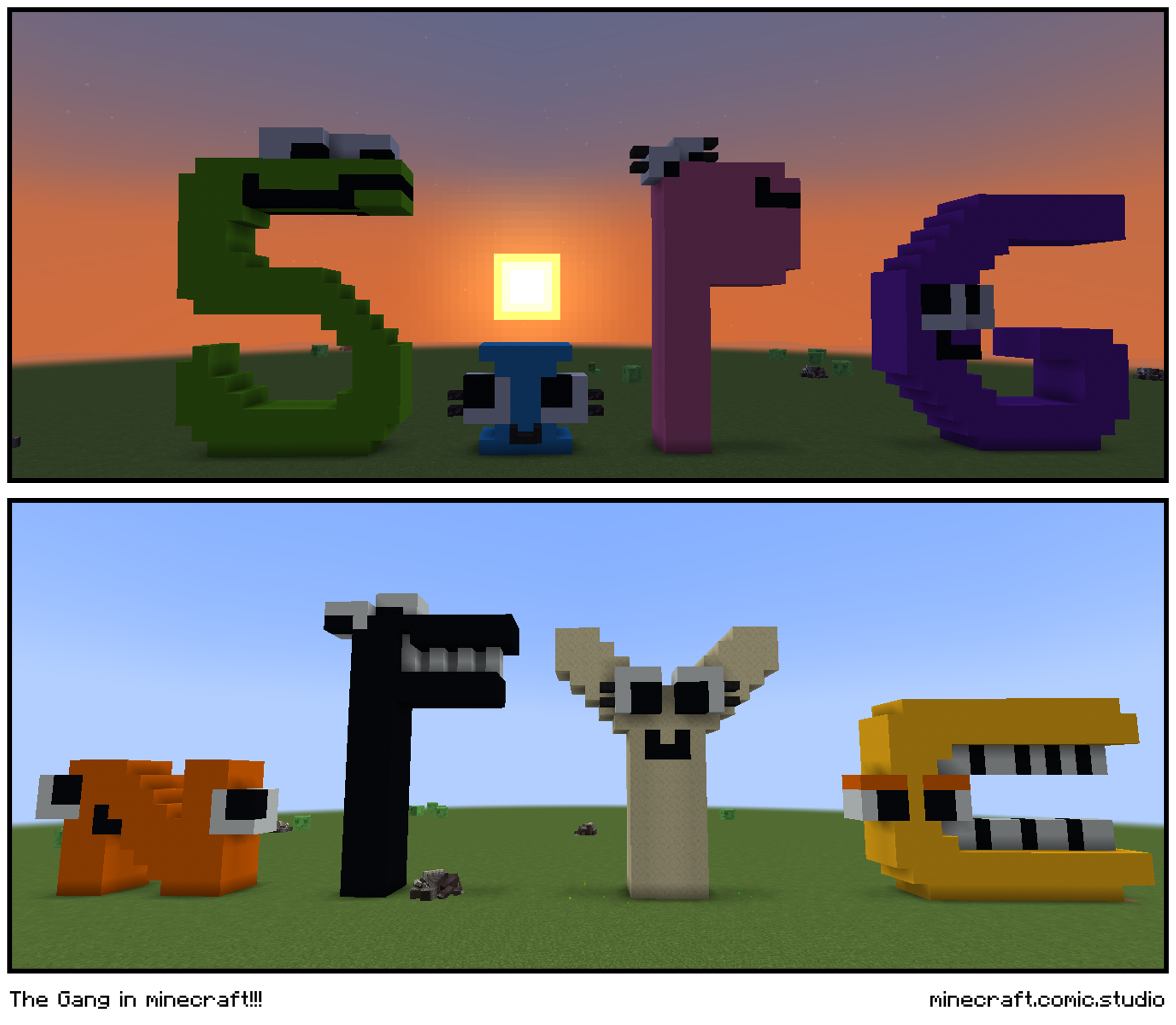 The Gang in minecraft!!!