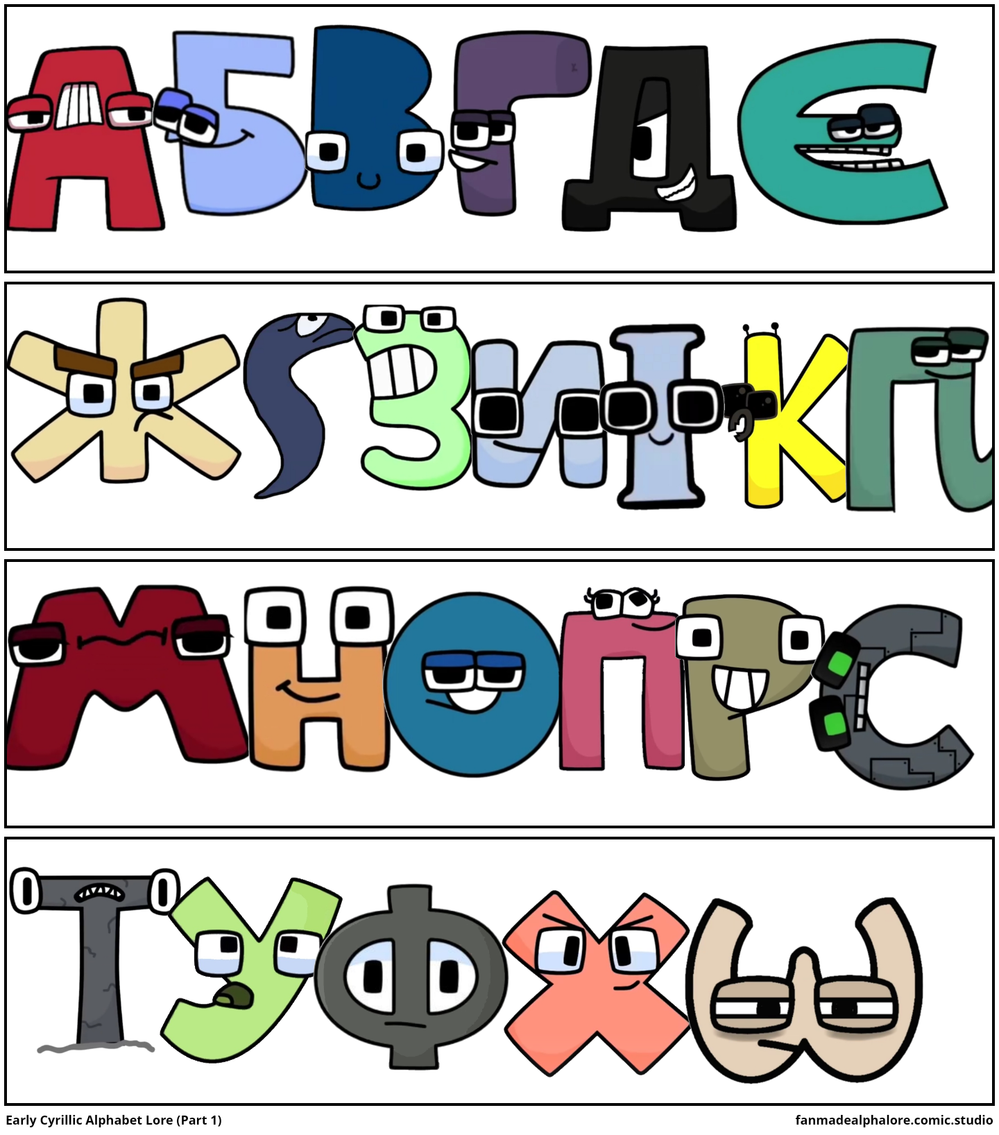 Russian alphabet lore part 1 - Comic Studio