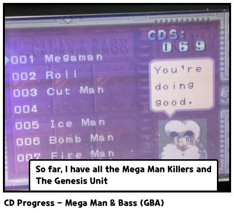 CD Progress - Mega Man & Bass (GBA)