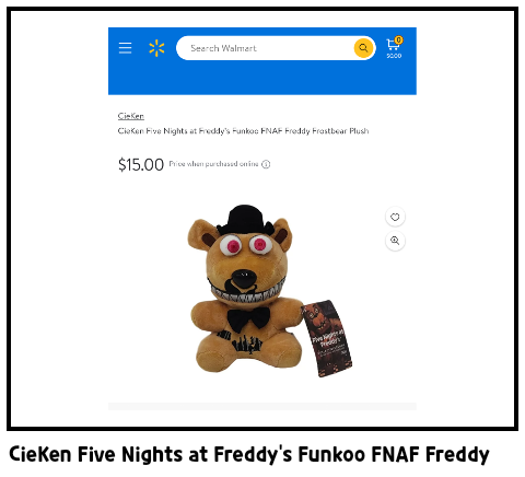 CieKen Five Nights at Freddy's Funkoo FNAF Freddy